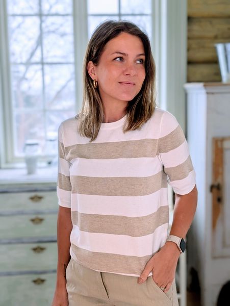 Hovedbilde Lizza Striped Knit Kaffe