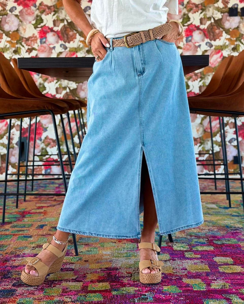 Aminna Denim Skirt Kaffe
