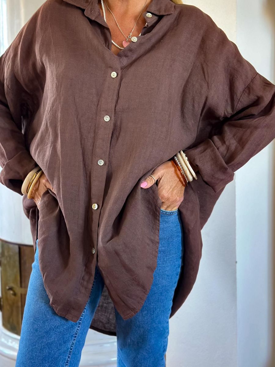 Lovely Attitude Linen Shirt Reunion