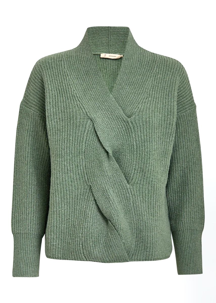 Feline V-Neck Pullover Peppercorn