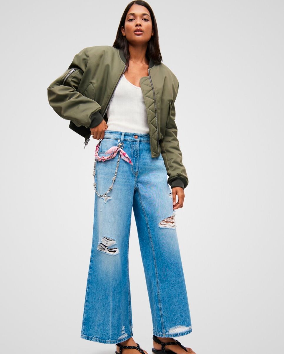 Cambio Palazzo Cropped Authentic Destroy