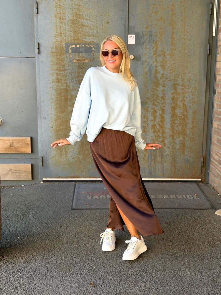 Brown Satin Skirt