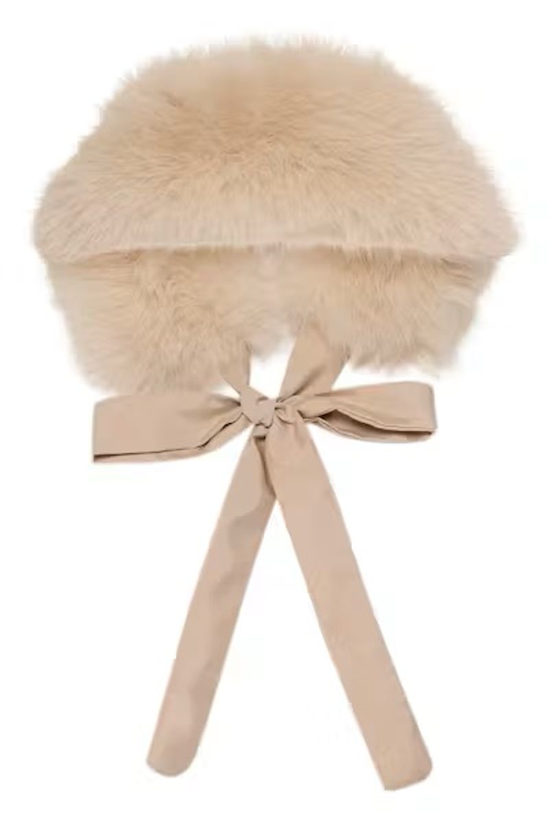 Delores Fake Fur Collar Kaffe