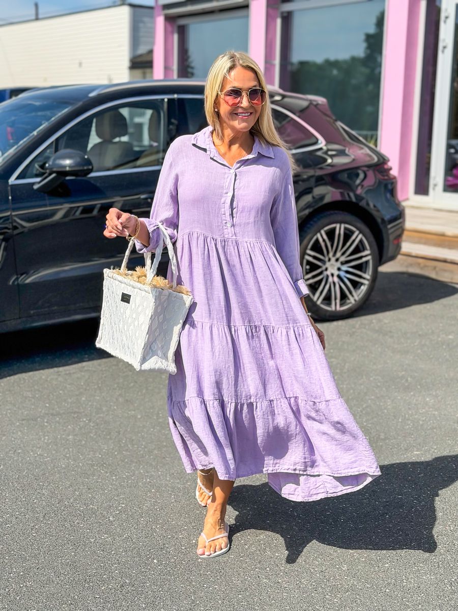 Lavender Linen Dress