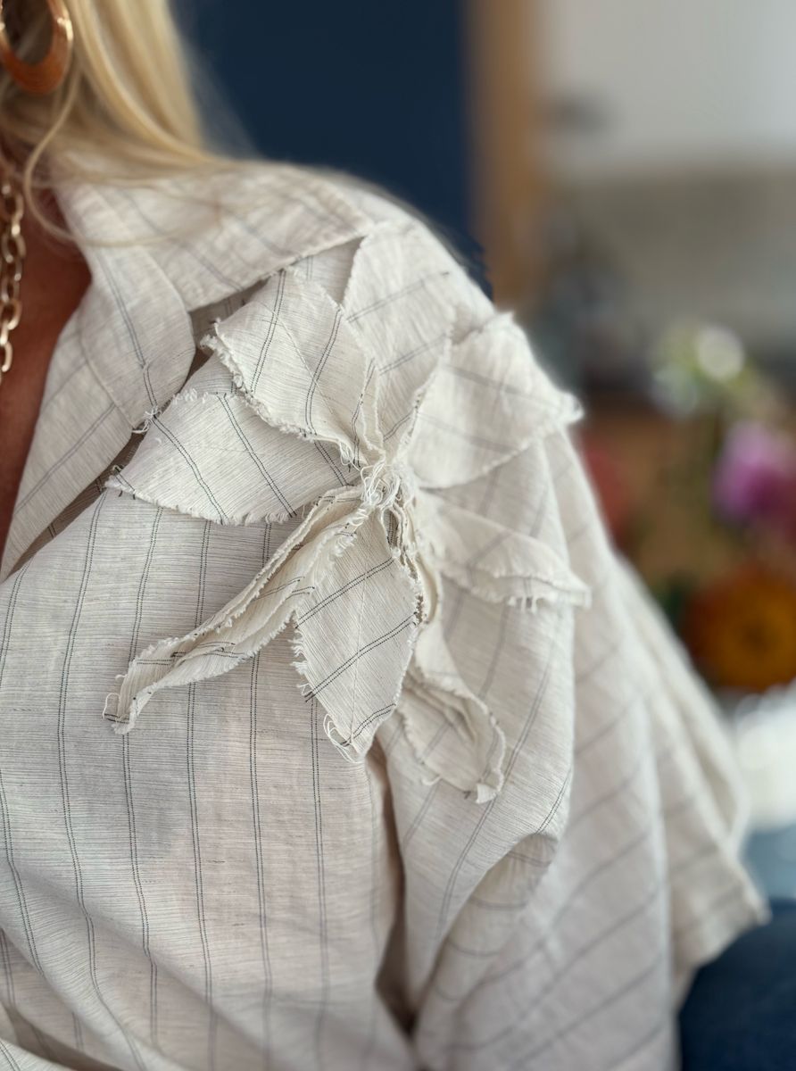 Striped Flower Blouse 