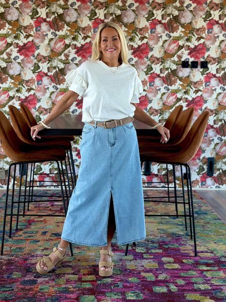 Hovedbilde Aminna Denim Skirt Kaffe